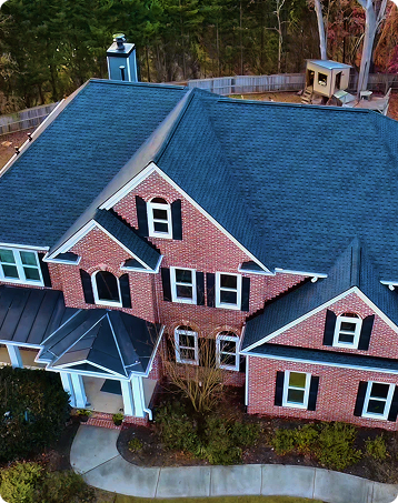 new roof, on a beautiful brick house